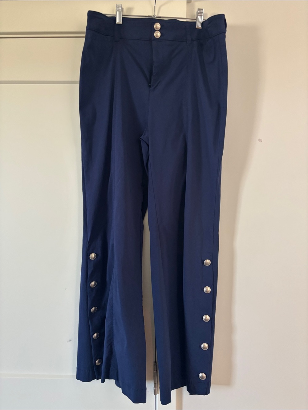Chico's Women's Brigitte Side-Snap Wide-Leg Trousers